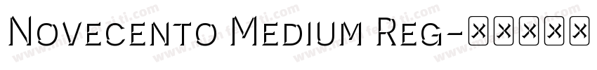 Novecento Medium Reg字体转换